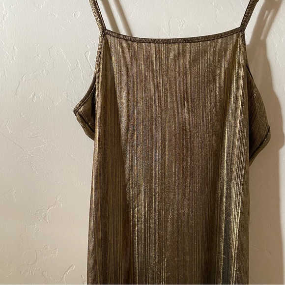 Gold Mini Dress Size Medium - Picture 7 of 14